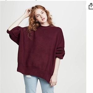 Free People East Street Tunic Pomegranate xs